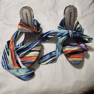 Dollhouse Women's Vibrant Striped Sandals